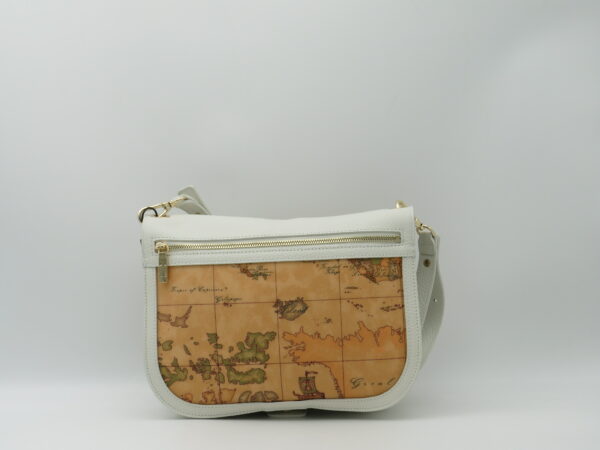 ALVIERO MARTINI 1'CLASSE SOTTOBRACCIO/TRACOLLA REVERSE IN PELLE  AVORIO + GEO