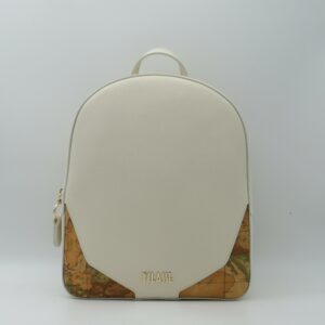 ALVIERO MARTINI 1'CLASSE ZAINO DOPPIA ZIP AVORIO+GEO