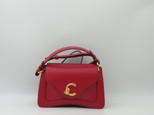 COCCINELLE BORSA PICCOLA DOPPIO SOFFIETTO PELLE ROSSO