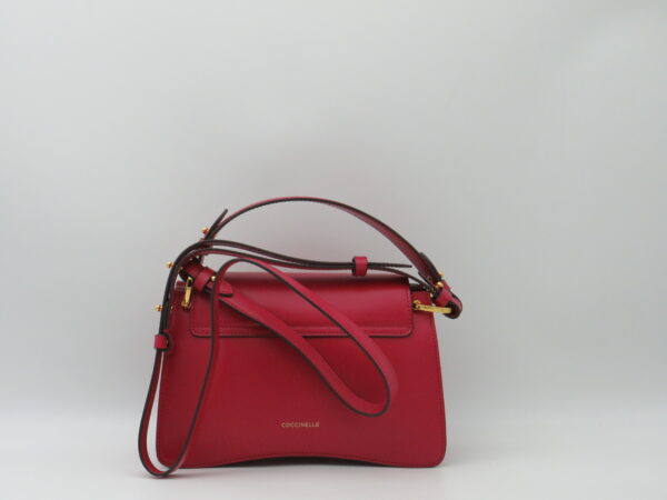COCCINELLE BORSA PICCOLA DOPPIO SOFFIETTO PELLE ROSSO - immagine 3
