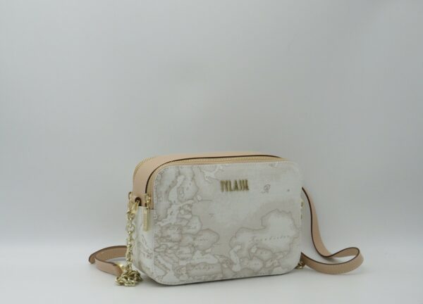 ALVIERO MARTINI 1'CLASSE TRACOLLA DOPPIA ZIP GEO WHITE - immagine 2