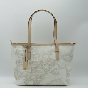ALVIERO MARTINI 1'CLASSE SHOPPING MEDIA CERNIERA GEO WHITE