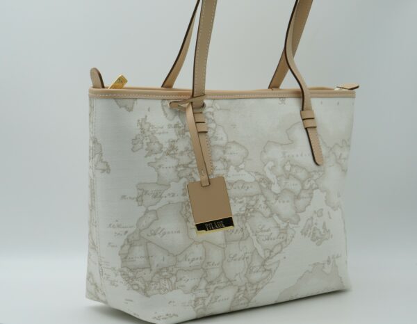 ALVIERO MARTINI 1'CLASSE SHOPPING MEDIA CERNIERA GEO WHITE - immagine 2