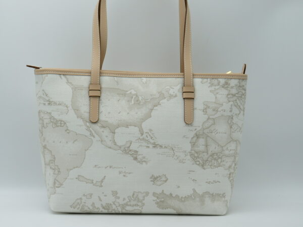 ALVIERO MARTINI 1'CLASSE SHOPPING MEDIA CERNIERA GEO WHITE - immagine 3