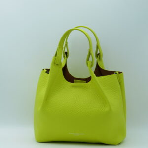 GIANNI CHIARINI BORSA A MANO/TRACOLLA "DUA" IN PELLE GIALLA