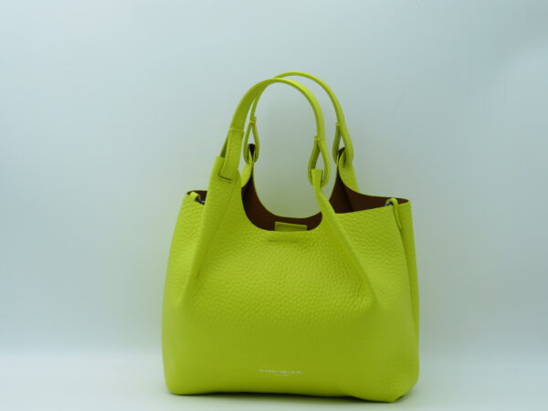 GIANNI CHIARINI BORSA A MANO/TRACOLLA "DUA" IN PELLE GIALLA