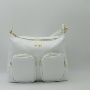 MBRC BORSA MEDIA TASCHE PELLE BIANCO