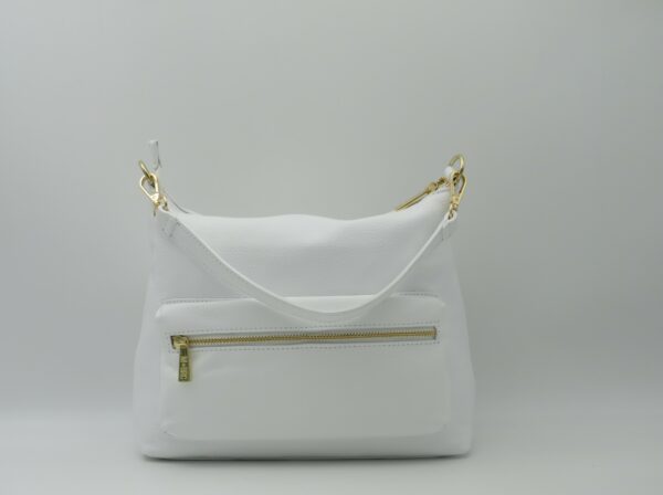 MBRC BORSA MEDIA TASCHE PELLE BIANCO - immagine 3
