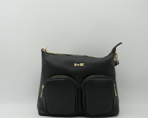 MBRC BORSA MEDIA PELLE NERO