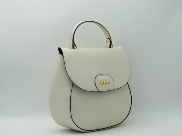 MBRC BORSA/ZAINO MEDIA PELLE LISCIA AVORIO - immagine 2