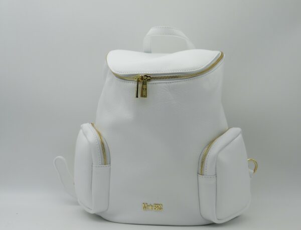 MBRC ZAINO GRANDE TASCHE PELLE BIANCO