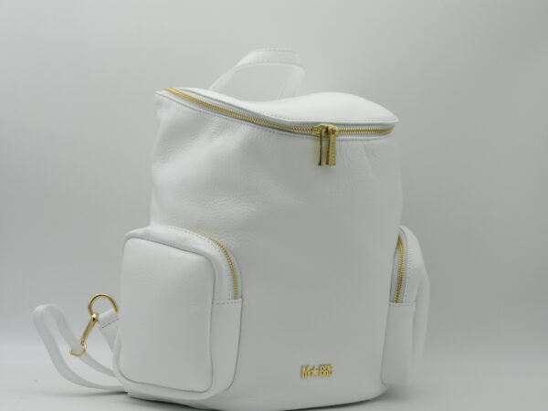 MBRC ZAINO GRANDE TASCHE PELLE BIANCO - immagine 2