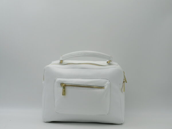 MBRC BORSA MEDIA TASCHE PELLE BIANCO - immagine 3
