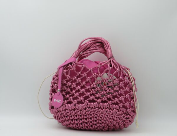 MBRC BORSA PICCOLA A MANO TESSUTO ROSA