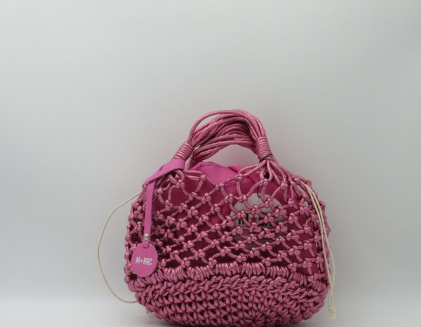 MBRC BORSA PICCOLA A MANO TESSUTO ROSA - immagine 2