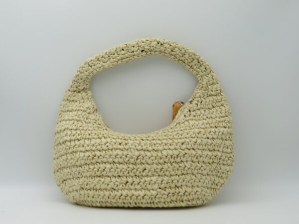 M-BRC MASSIMO BRACCIALINI HOBO BAG RAFIA ECRU' - immagine 3