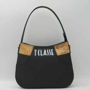 ALVIERO MARTINI 1 CLASSE HOBOBAG MEDIA GOMMATO NERO + GEO