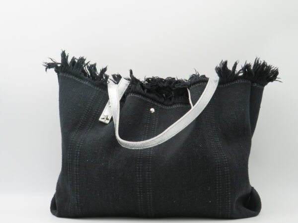 MBRC SHOPPING GRANDE COTONE NERO STELLE STRASS - immagine 3