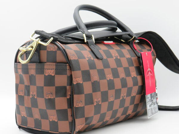 SPRAYGROUND BAULETTO DAMIER MARRONE CON ORSACCHIOTTI - immagine 2