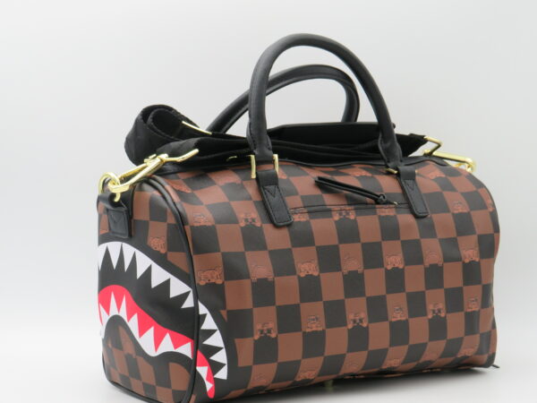SPRAYGROUND BAULETTO DAMIER MARRONE CON ORSACCHIOTTI - immagine 7