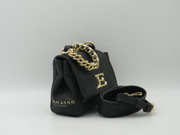 ERMANNO FIRENZE BORSA MINI A MANO+TRACOLLA CON PATTA COL NERO - immagine 2