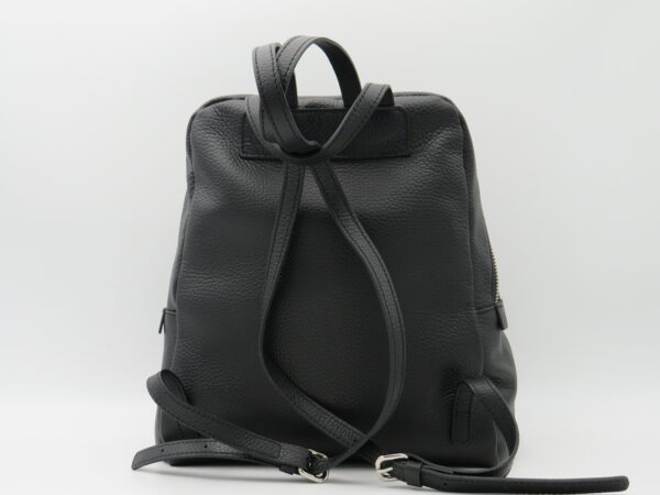 GIANNI CHIARINI ZAINO MEDIO STONDATO PELLE NERO - immagine 3