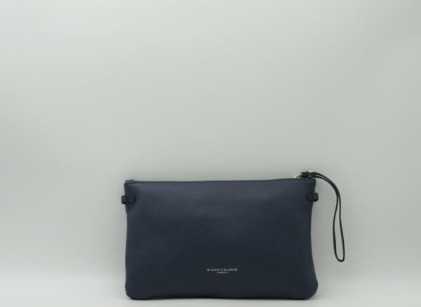 GIANNI CHIARINI POLSIERA PELLE BLU NAVY