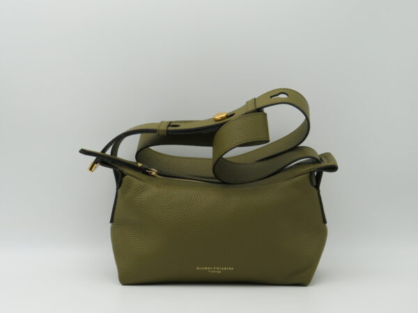 GIANNI CHIARINI TRACOLLA PICCOLA RETTANGOLARE PELLE VERDE MUSCHIO