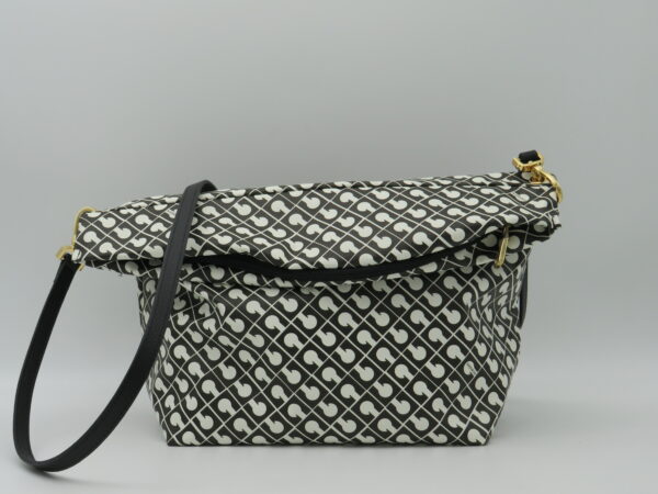BORSA TRACOLLA MEDIA SOFTY BIANCO/NERO