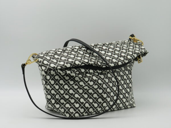 BORSA TRACOLLA MEDIA SOFTY BIANCO/NERO - immagine 2