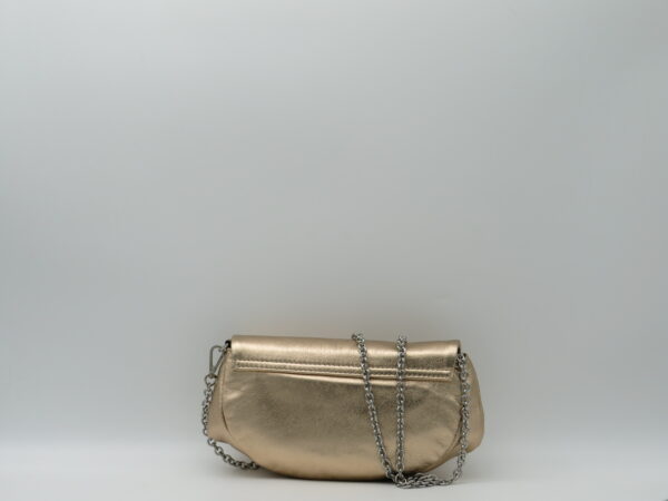 GIANNI CHIARINI POCHETTE/TRACOLLA IN PELLE LAMINATA CHAMPAGNE - immagine 3