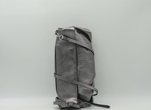 GIANNI CHIARINI POCHETTE PELLE ACCIAIO - immagine 2