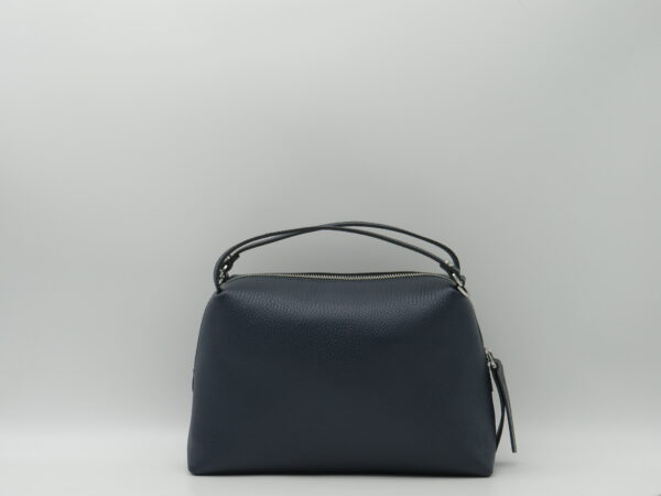 GIANNI CHIARINI BORSA A MANO E TRACOLLA PICCOLA IN PELLE MARTELLATA BLU - immagine 2