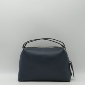 GIANNI CHIARINI BORSA A MANO E TRACOLLA PICCOLA IN PELLE MARTELLATA BLU