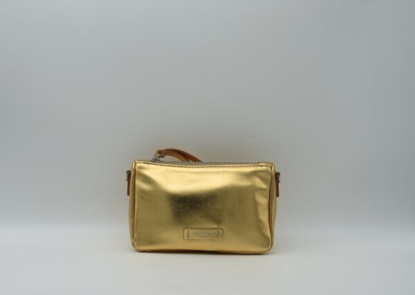 GIANNI CHIARINI POCHETTE/TRACOLLA IN PELLE ORO