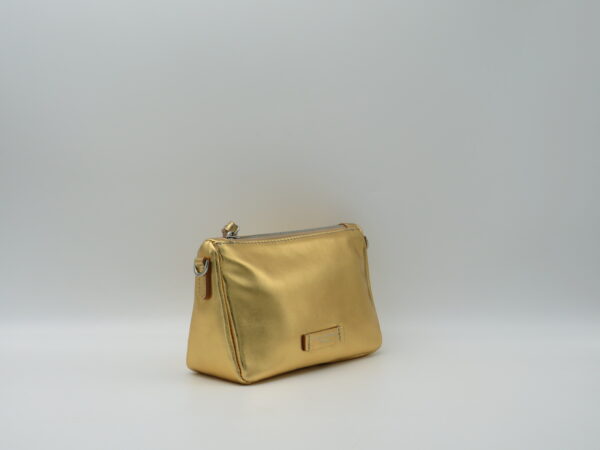 GIANNI CHIARINI POCHETTE/TRACOLLA IN PELLE ORO - immagine 2
