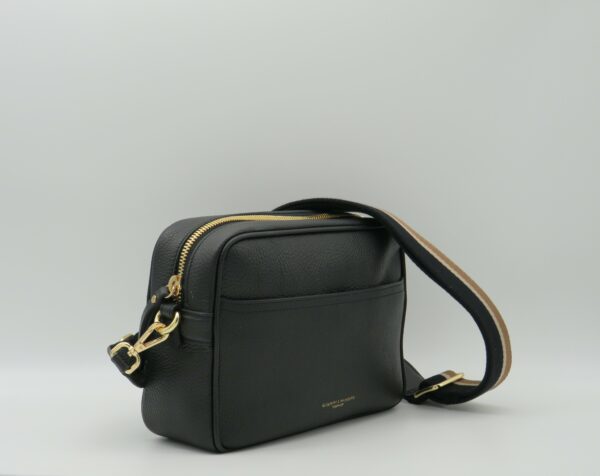 GIANNI CHIARINI TRACOLLA+ TASCA IN PELLE MARTELLATA NERA - immagine 2