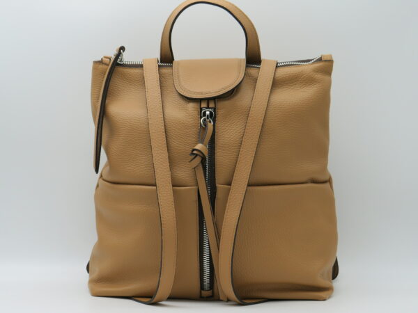 GIANNI CHIARINI ZAINO RETTANGOLARE IN PELLE CAMMELLO