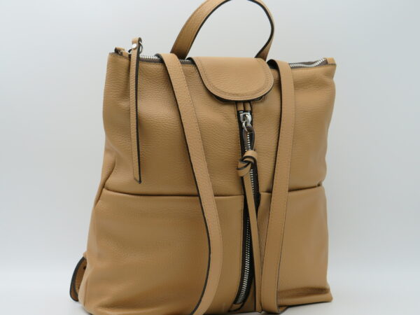 GIANNI CHIARINI ZAINO RETTANGOLARE IN PELLE CAMMELLO - immagine 2