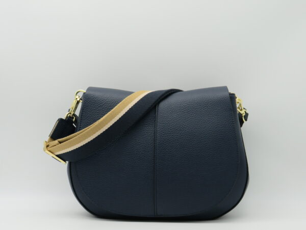 GIANNI CHIARINI HELENA GRANDE IN PELLE BLU NAVY