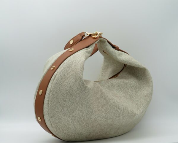 BORBONESE HOBOBAG GRANDE GRAFFITI SABBIA - immagine 2