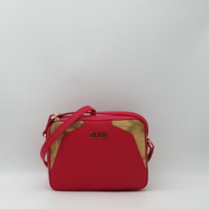 ALVIERO MARTINI TRACOLLA PICCOLA SAFFIANO ROSSO IBISCO + GEO
