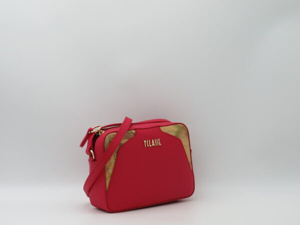 ALVIERO MARTINI TRACOLLA PICCOLA SAFFIANO ROSSO IBISCO + GEO - immagine 2