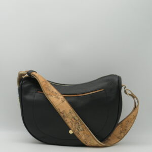 ALVIERO MARTINI 1'CLASSE TRACOLLA MEZZALUNA PICCOLA PELLE NERO