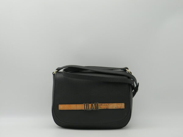 ALVIERO MARTINI BORSA TRACOLLA PATTA PELLE NERO