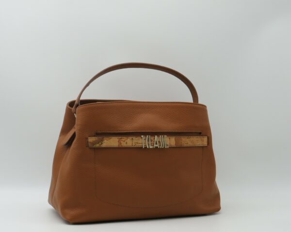 ALVIERO MARTINI BORSA MEDIA PELLE MARRONE TABACCO - immagine 2
