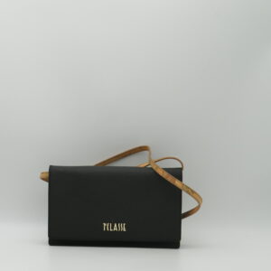ALVIERO MARTINI POCHETTE CON TRACOLLA SAFFIANO NERO