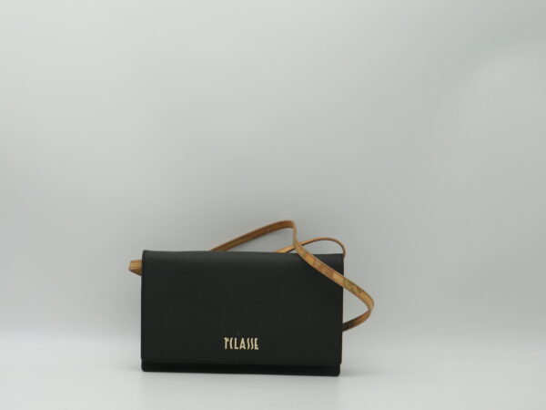 ALVIERO MARTINI POCHETTE CON TRACOLLA SAFFIANO NERO