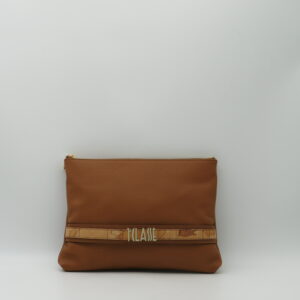 ALVIERO MARTINI POCHETTE MANICOTTO PELLE CUOIO + GEO