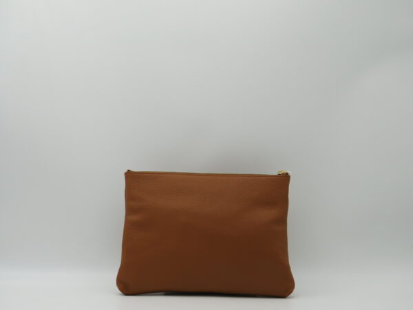 ALVIERO MARTINI POCHETTE MANICOTTO PELLE CUOIO + GEO - immagine 3
